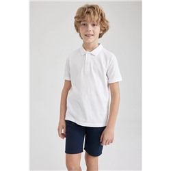 Defacto Erkek Çocuk Pike Kısa Kollu Polo Tişört K1689A6.20SP.WT34