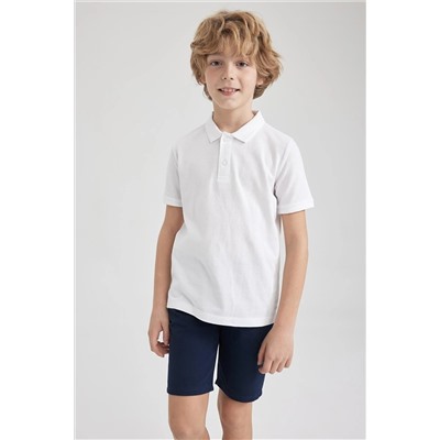 Defacto Erkek Çocuk Pike Kısa Kollu Polo Tişört K1689A6.20SP.WT34
