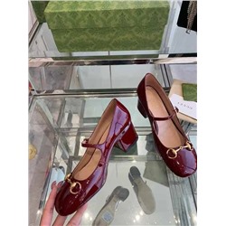 Лакированные туфли на устойчивом каблуке в стиле Мэри Джейн от Gucc*i ❤️  Реплика 1:1
