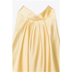 SATIN HALTER MIDI DRESS