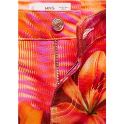 Jeans wideleg estampado