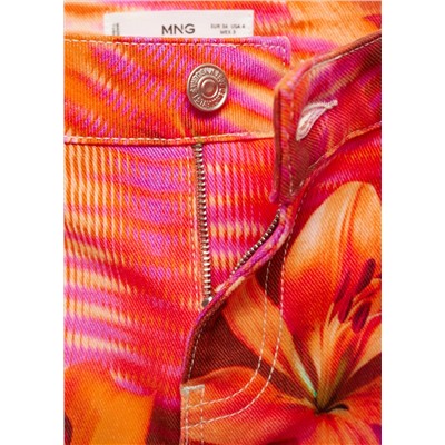 Jeans wideleg estampado