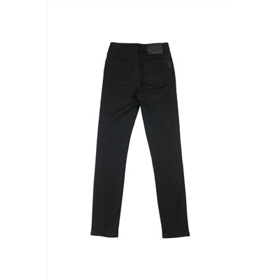 Vaquero skinny de tiro alto Negro