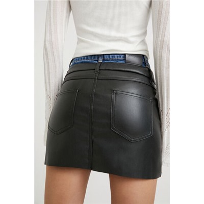 Minifalda slim doble cintura