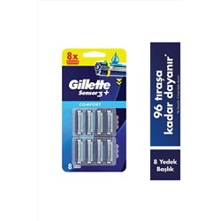 Gillette, Sensor3+ Comfort 8'li Yedek Bıçak Başlığı