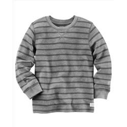 Long-Sleeve Striped Thermal Tee