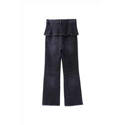 Vaquero bootcut de tiro alto Negro