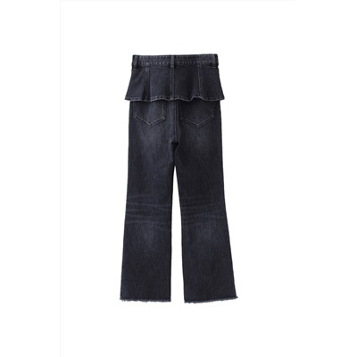 Vaquero bootcut de tiro alto Negro