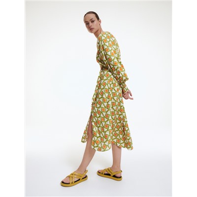 Viskose Kleid mit Muster