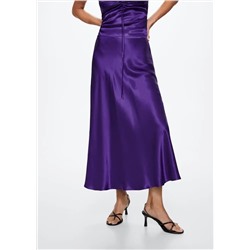 Falda midi satinada -  Mujer | MANGO OUTLET Melilla