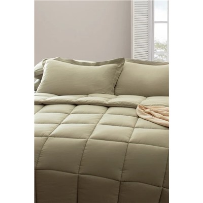 Mona King Size Comforter Set - Haki