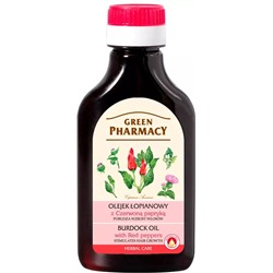 Greenpharmacy Репейное масло для волос с красным перцем 100 мл