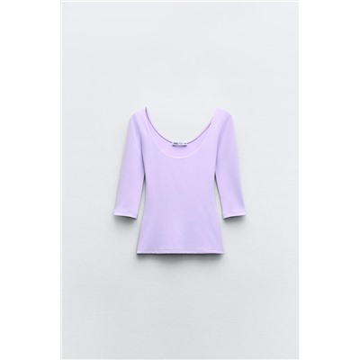 POLYAMIDE T-SHIRT WITH ROUND NECKLINE