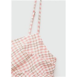 Vestido midi estampado cuadros