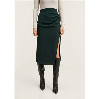 Falda midi abertura -  Mujer | MANGO OUTLET Melilla