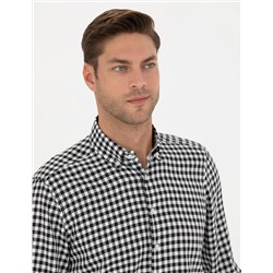 Siyah Regular Fit Uzun Kollu Gömlek