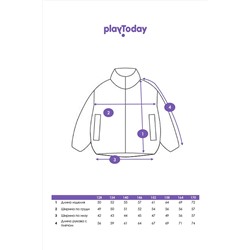 Куртка текстильная с полиуретановым покрытием для девочек (ветровка) PLAYTODAY, 1126486