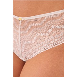 Culotte encaje geométrico marfil