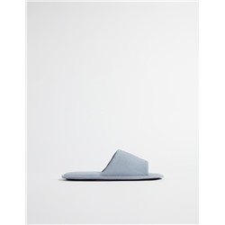 Bedroom Slippers, Men, Light Blue