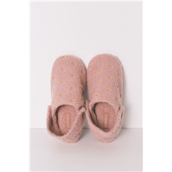 Zapatillas casa borreguito rosa brillo