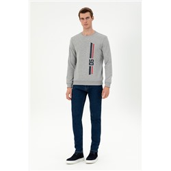 Erkek Gri Melanj Sweatshirt