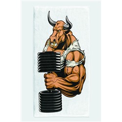 foradels Sporcu Boğa Temalı Dijital Baskılı Spor , Fitness Havlusu 50x100cm %100 Pamuk V17 foradels-230743425031001-18