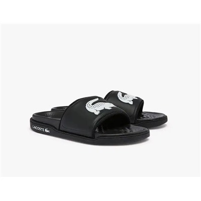 Women's Croco Dualiste Logo Strap Slides