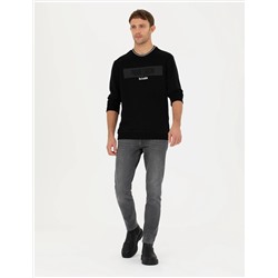 Siyah Regular Fit Sweatshirt