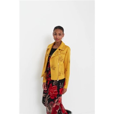 Chaqueta biker slim floral