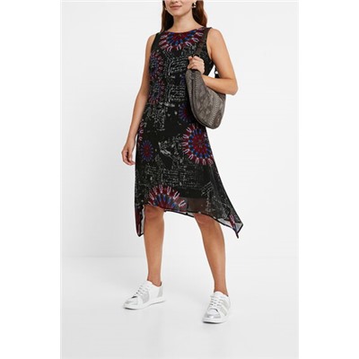 Vestido asimétrico viscosa