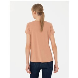 Kahverengi Regular Fit Basic Tişört