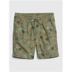 Toddler Print Poplin Pull-On Shorts