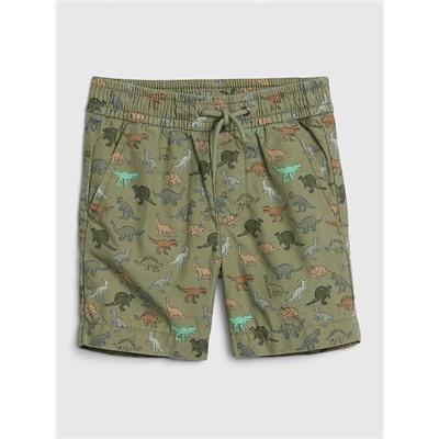 Toddler Print Poplin Pull-On Shorts
