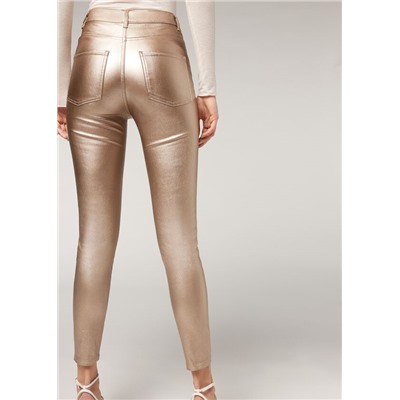 Skinny Leggings in Lederoptik