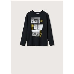 Camiseta manga larga estampada -  Niño | MANGO OUTLET España