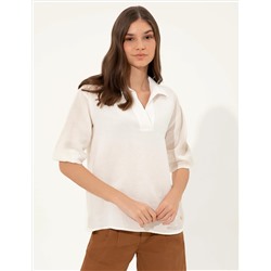 Bej Comfort Fit Bluz
