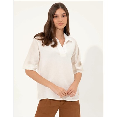 Bej Comfort Fit Bluz