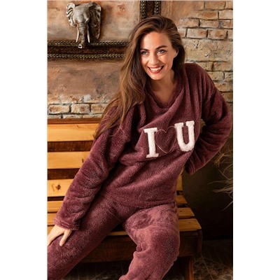 Sude Welsoft Peluş Kadın Pijama Takımı K200-169