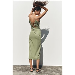 LINEN MIDI DRESS