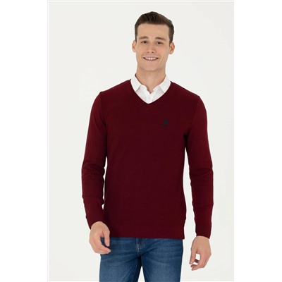 Erkek Bordo Basic Kazak
