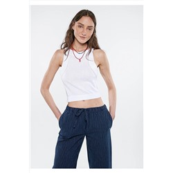 Mavi Halter Yaka Beyaz Top 1710339-70057