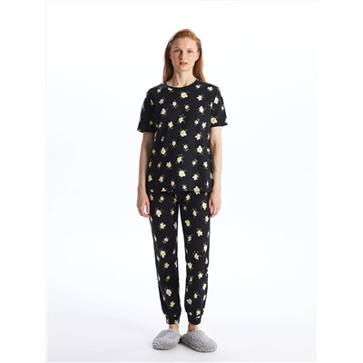 LC Waikiki Bisiklet Yaka Baskılı Kısa Kollu Kadın Pijama Takımı, LCW DREAM                                            
                                            Bisiklet Yaka Baskılı Kısa Kollu Kadın Pijama Takımı