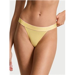 Logo Cotton Tanga Panty