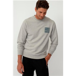 Sudadera Gris claro jaspeado