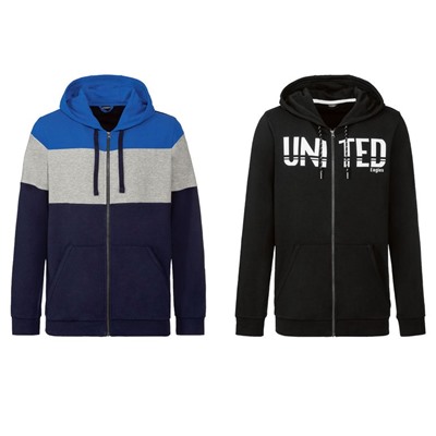 LIVERGY® Sweatjacke Herren, mit Bündchen