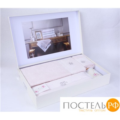 T1219T10078108 Набор полотенец Tivolyo Home JULIET розовый 3 предмета