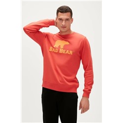 Bad Bear, 22.02.12.007 Logo Crewneck 0 Yaka Erkek Sweat - Kiremit