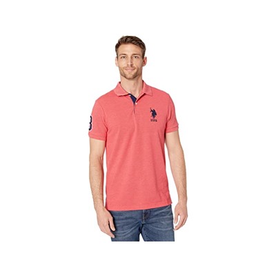 U.S. POLO ASSN. Slim Fit Big Horse Polo w/ Stripe Collar
