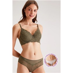 Pierre Cardin2'li Ekonomik Paket Olive Barcelona Toparlayıcı Sütyen Ve Yüksel Belli Dantelli Külot (KÜLOT HEDİYE)