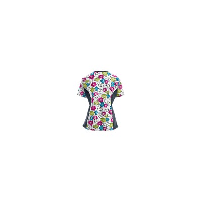 Cherokee Flexibles Scrubs Flower You Doing? Print Top